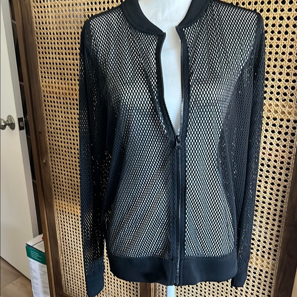 Black Mesh Women's Jacket by Victoria Secret Sport -  Size Medium.